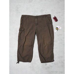 Y2k Bum Brown Capri